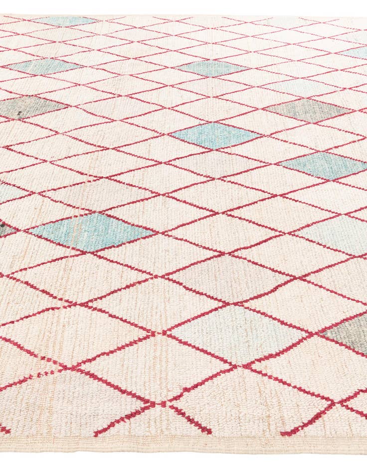 Detail image of  9' x 9' 9  Hand Knotted Moroccan Wool Square Rug