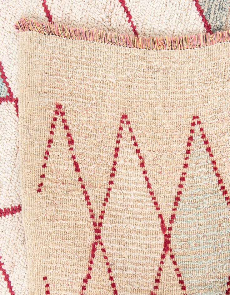 Detail image of  9' x 9' 9  Hand Knotted Moroccan Wool Square Rug