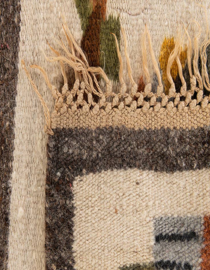 Detail image of  1' 8 x 1' 9  Hand Knotted Moroccan Wool Square Rug