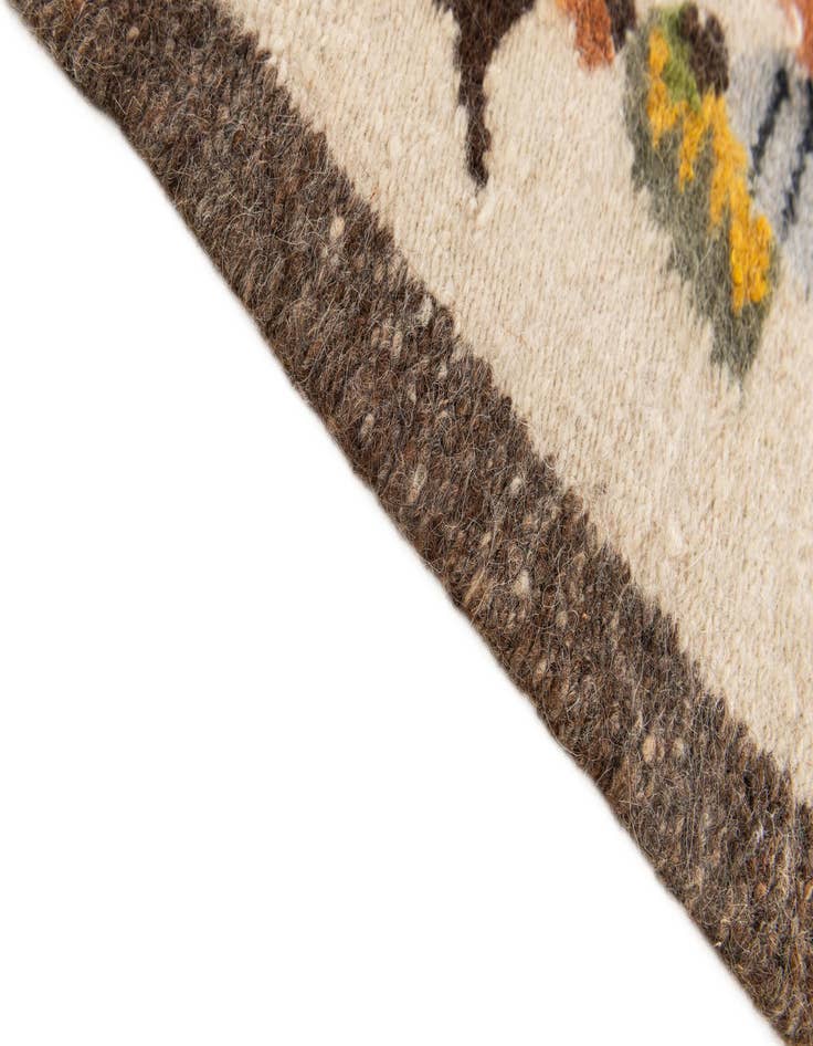 Detail image of  1' 8 x 1' 9  Hand Knotted Moroccan Wool Square Rug