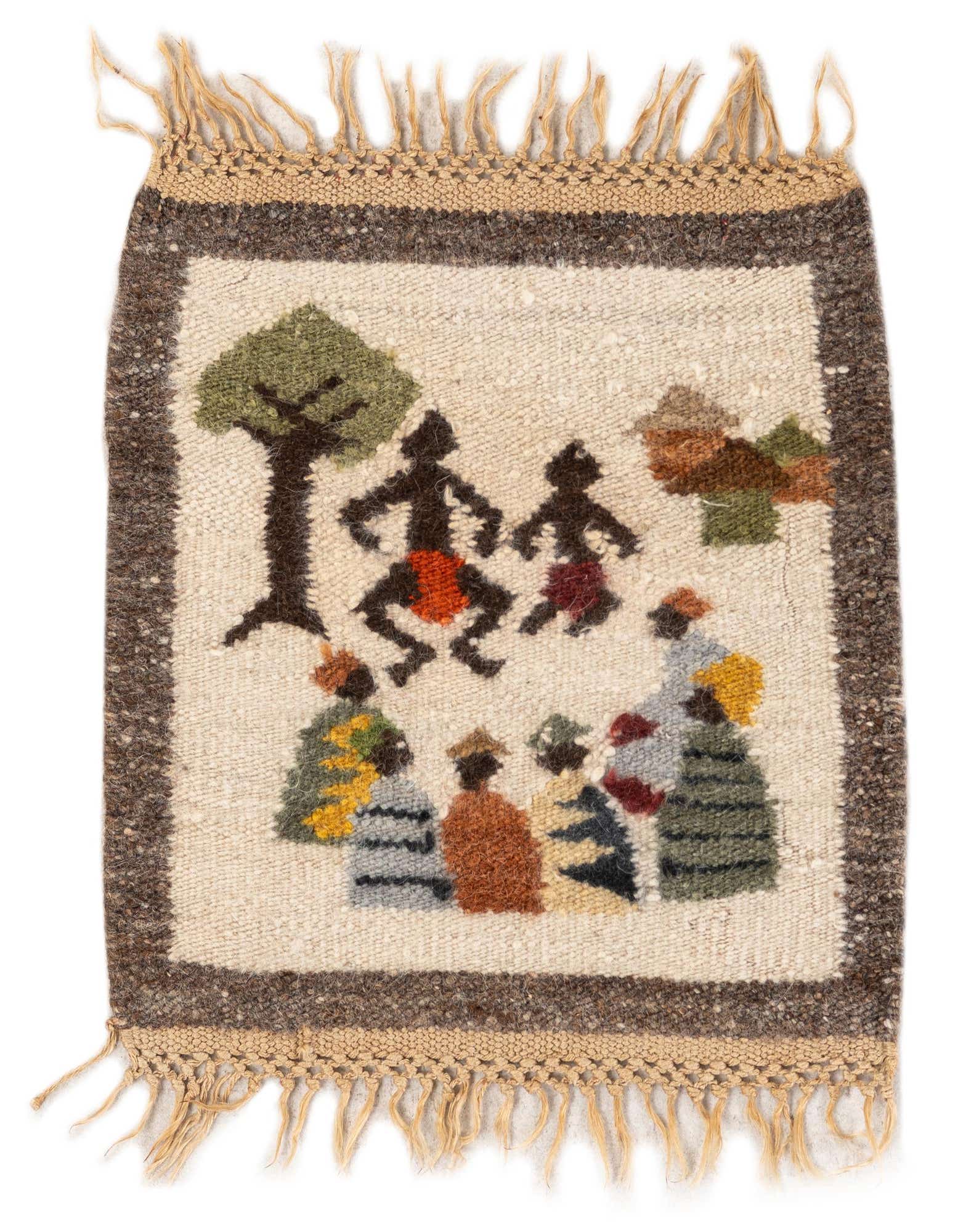 Primary image  1' 8 x 1' 9  Hand Knotted Moroccan Wool Square Rug