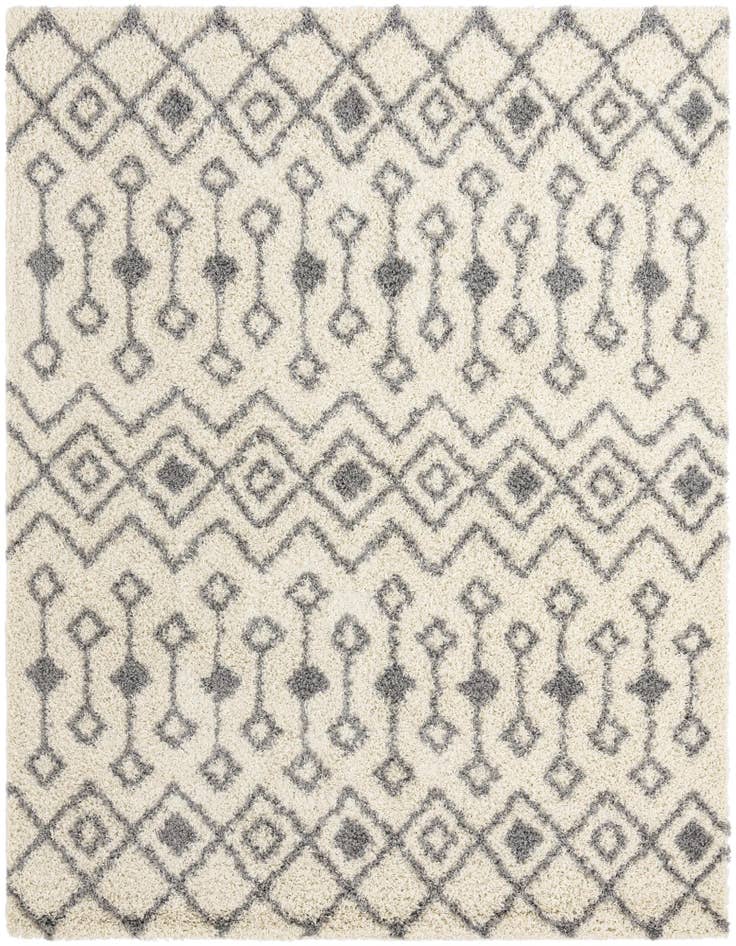 Detail image of  10' x 10' Moroccan Trellis Shag Square Rug