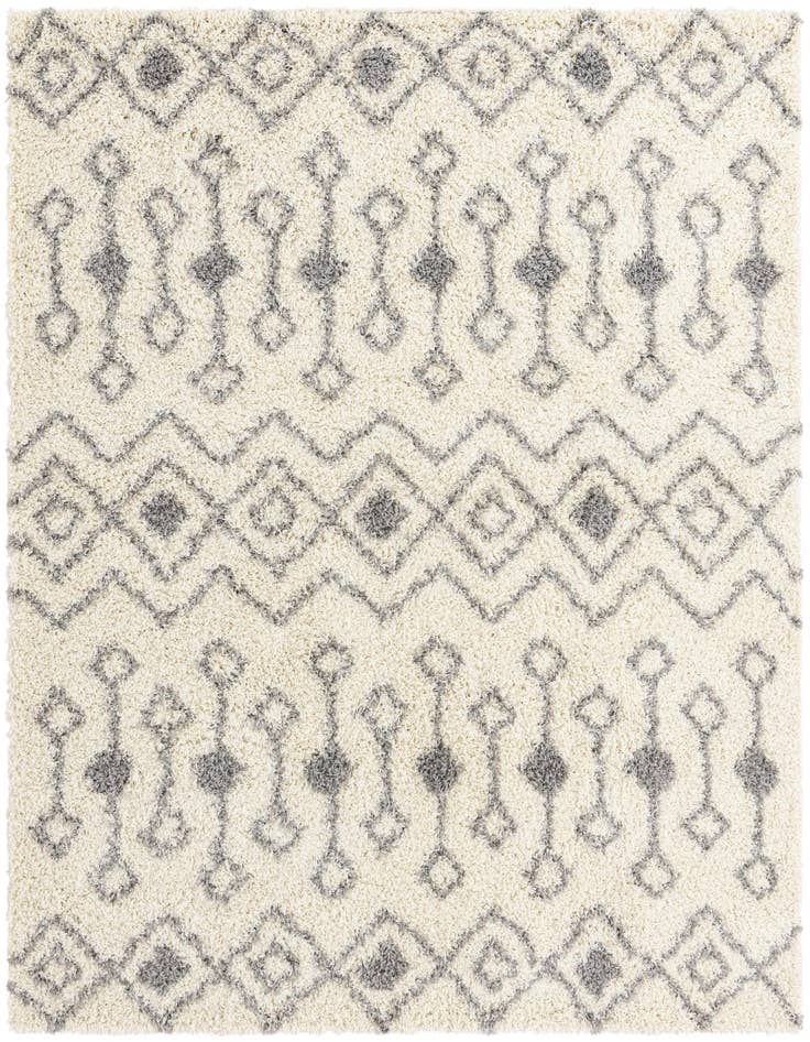 Detail image of  7' 10 x 7' 10 Moroccan Trellis Shag Square Rug