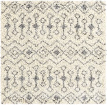 6' x 6' Moroccan Trellis Shag Square Rug