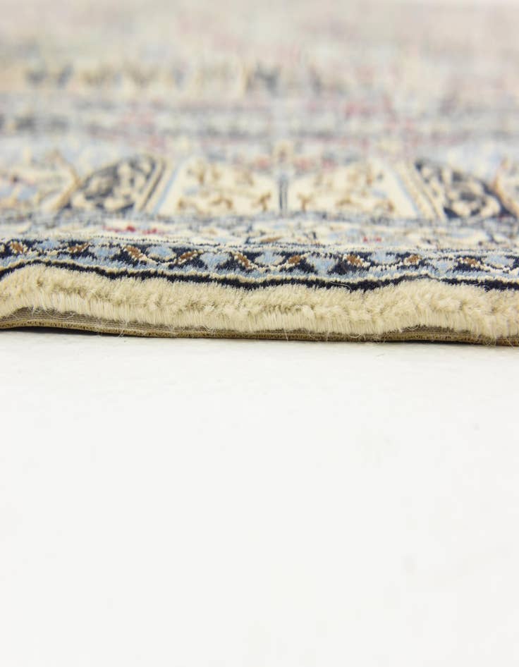 Detail image of  6' 7 x 8'  Hand Knotted Nain Persian Square Rug