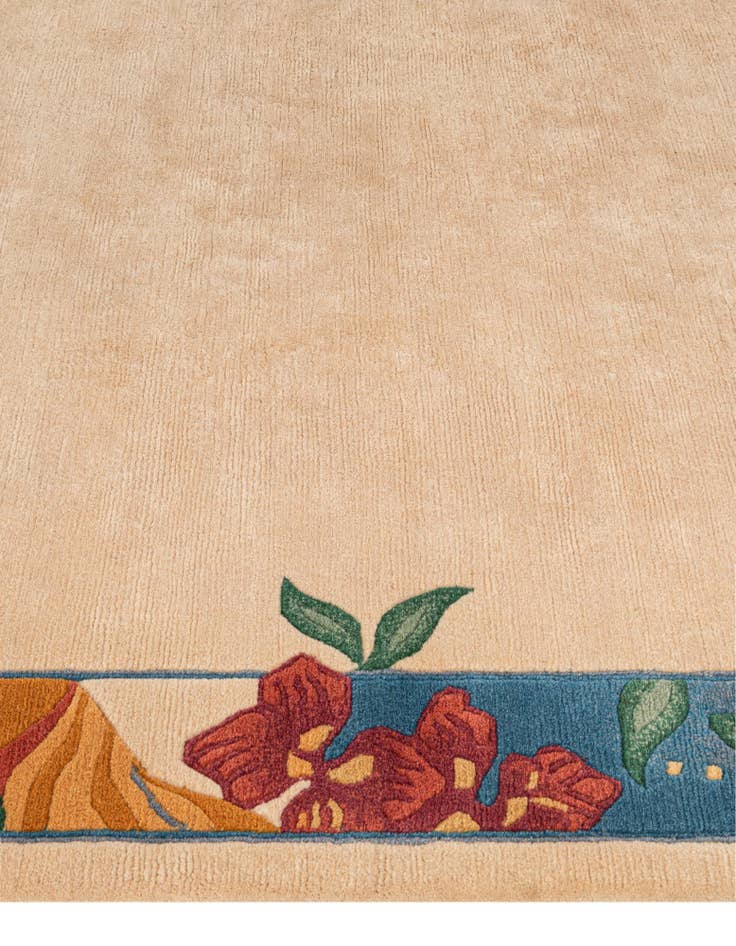 Detail image of  6' 7 x 6' 8  Hand Knotted Nepal Wool Square Rug