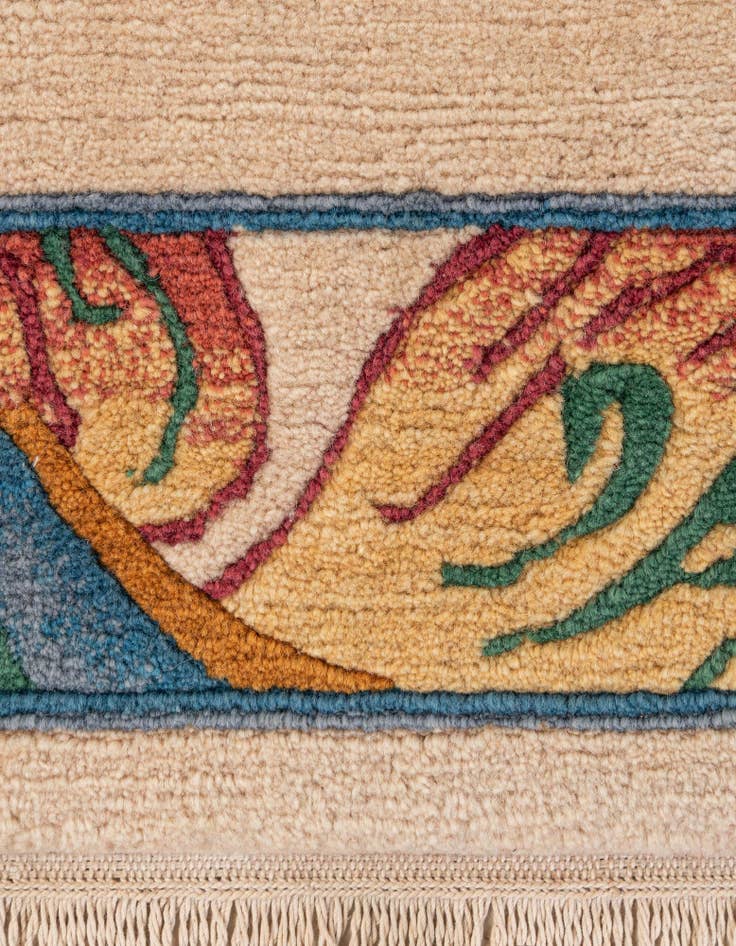 Detail image of  6' 7 x 6' 8  Hand Knotted Nepal Wool Square Rug