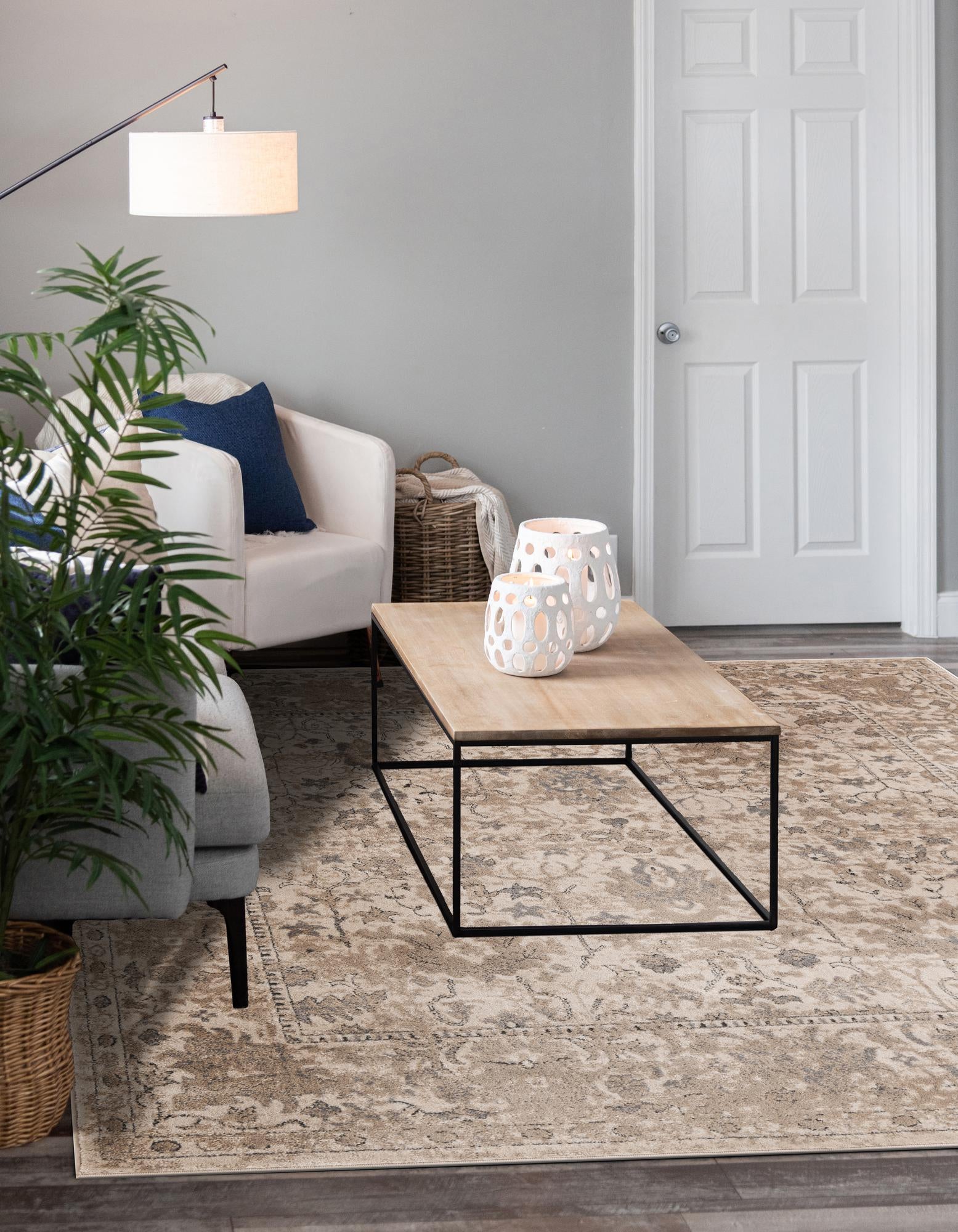 Ivory 13' x 13' Oregon Square Rug | Rugs.com