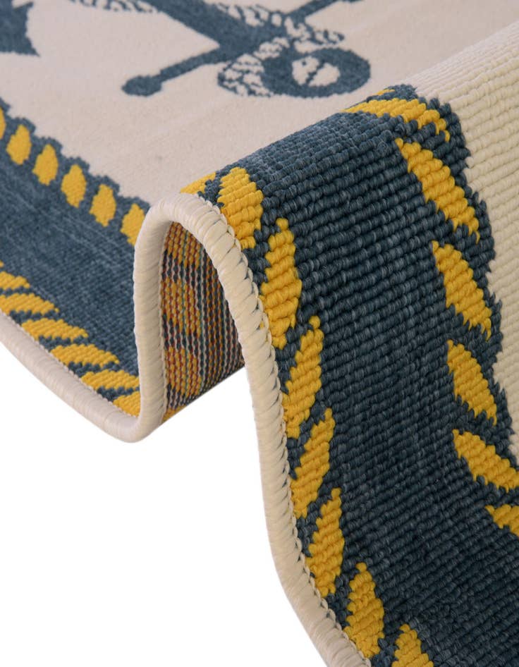 Detail image of  7' 10 x 7' 10  Washable Coastal Indoor / Outdoor Square Rug