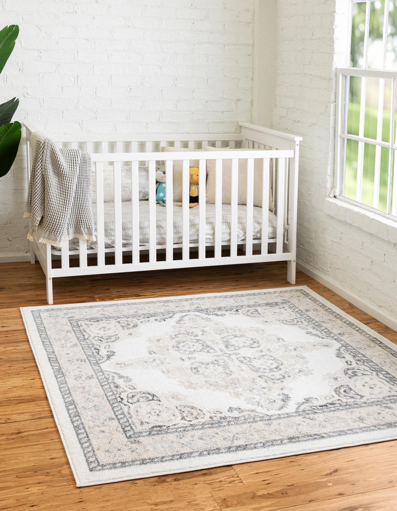 Ivory 7' 10 x 7' 10 Parker Square Rug | Rugs.com