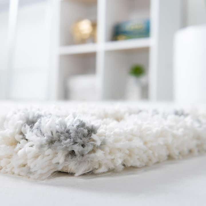 Ivory 4' x 4' Soft Touch Shag Square Rug | Rugs.com