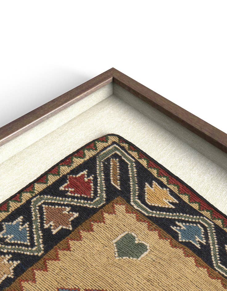 Detail image of  1' 5 x 1' 9 Textile Wall Art Square Rug