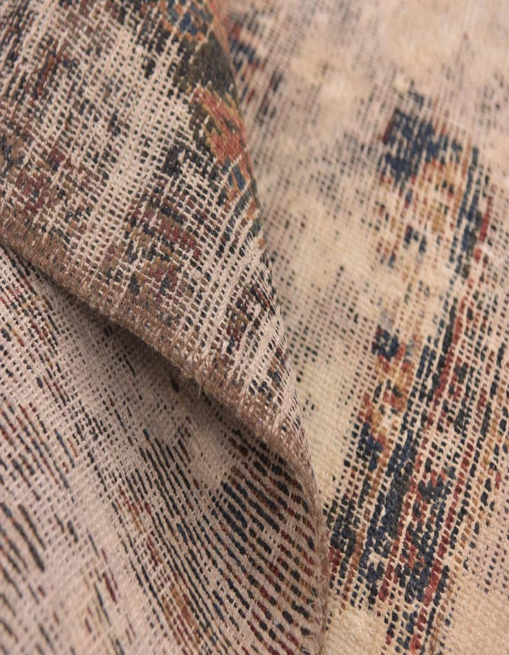 Detail image of  6' 6 x 7'  Hand Knotted Ultra Vintage Persian Wool Square Rug