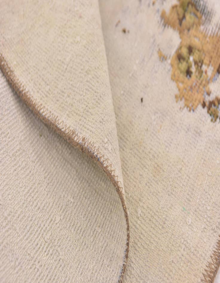 Detail image of  4' 10 x 5'  Hand Knotted Ultra Vintage Persian Wool Square Rug