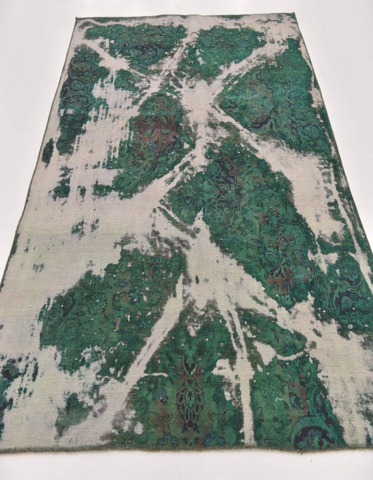 Detail image of  5' 10 x 7'  Hand Knotted Ultra Vintage Persian Wool Square Rug