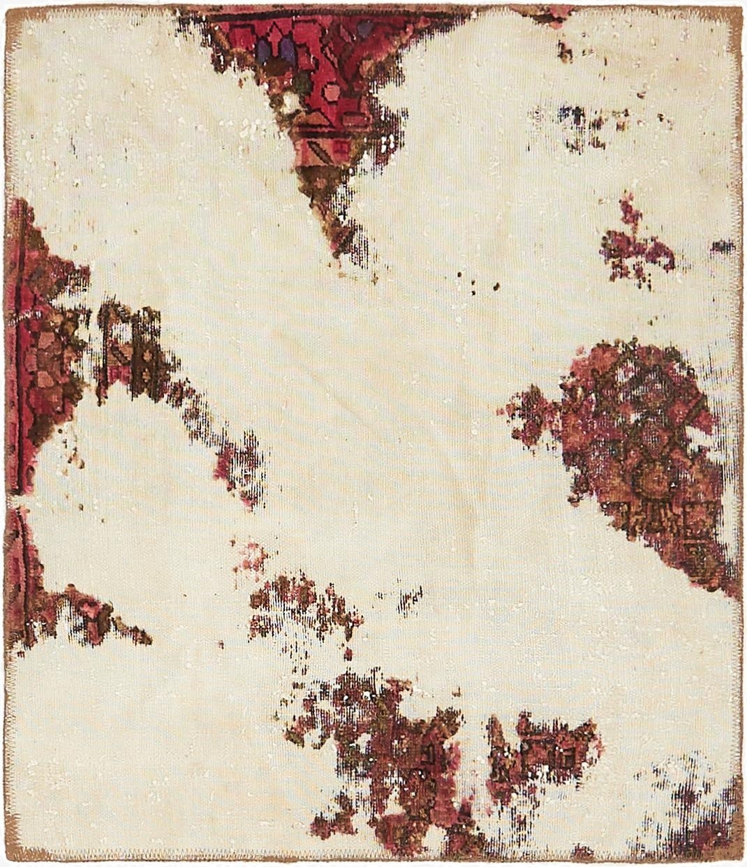  3' x 3' 8  Hand Knotted Ultra Vintage Persian Wool Square Rug