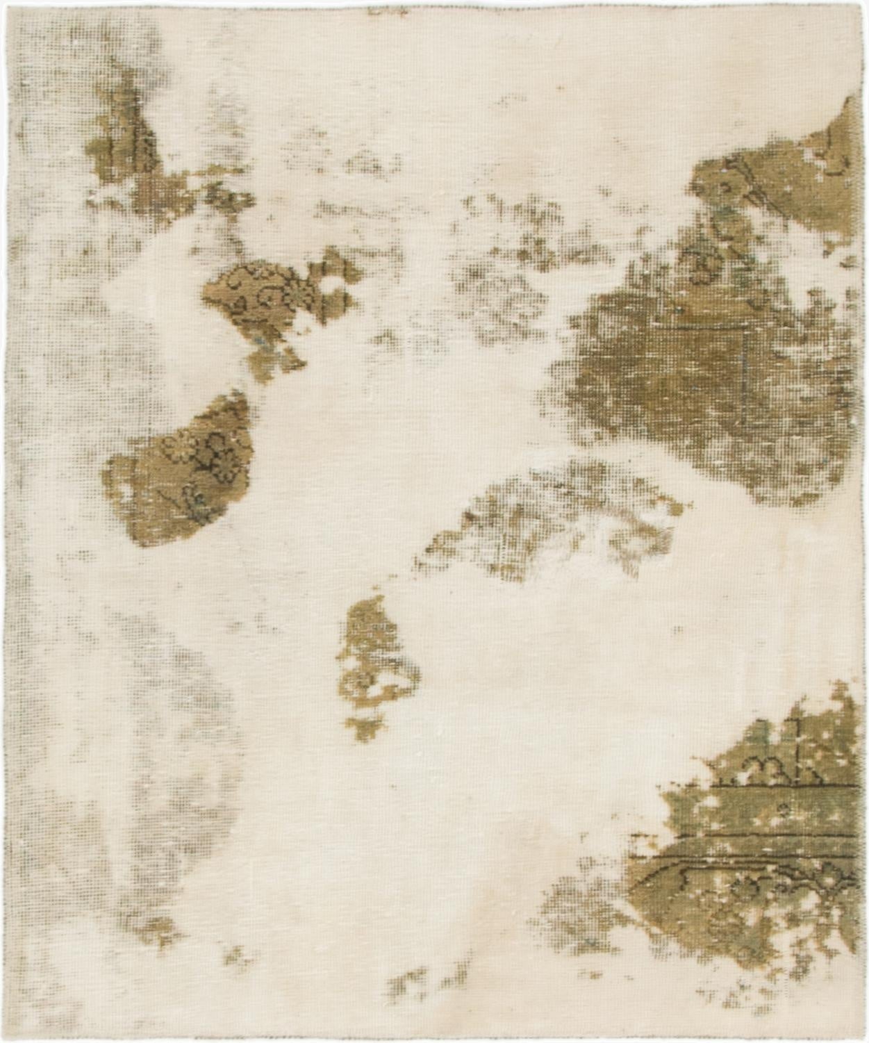  3' 2 x 3' 10  Hand Knotted Ultra Vintage Persian Wool Square Rug