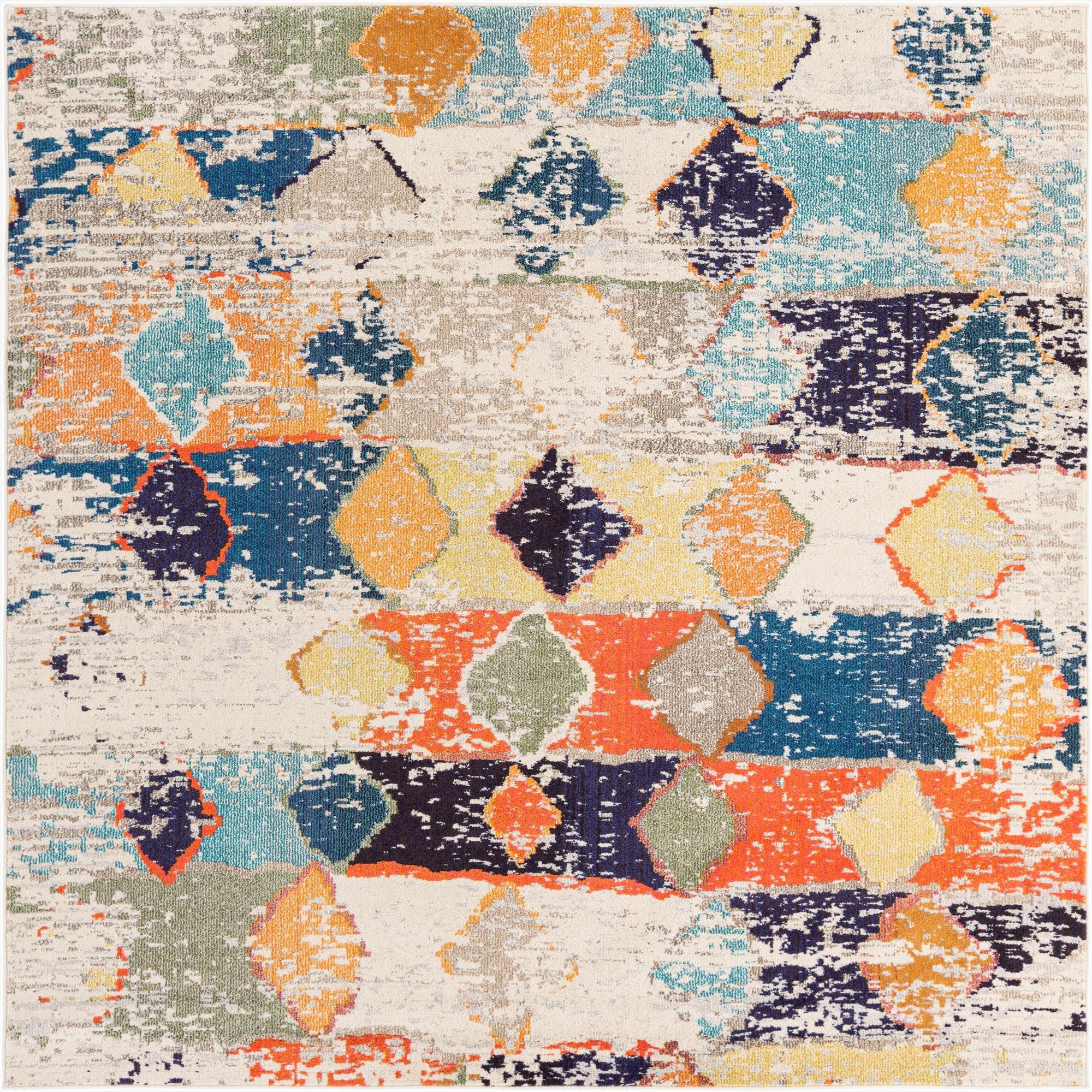  7' 10 x 7' 10  Washable Vivid Square Rug