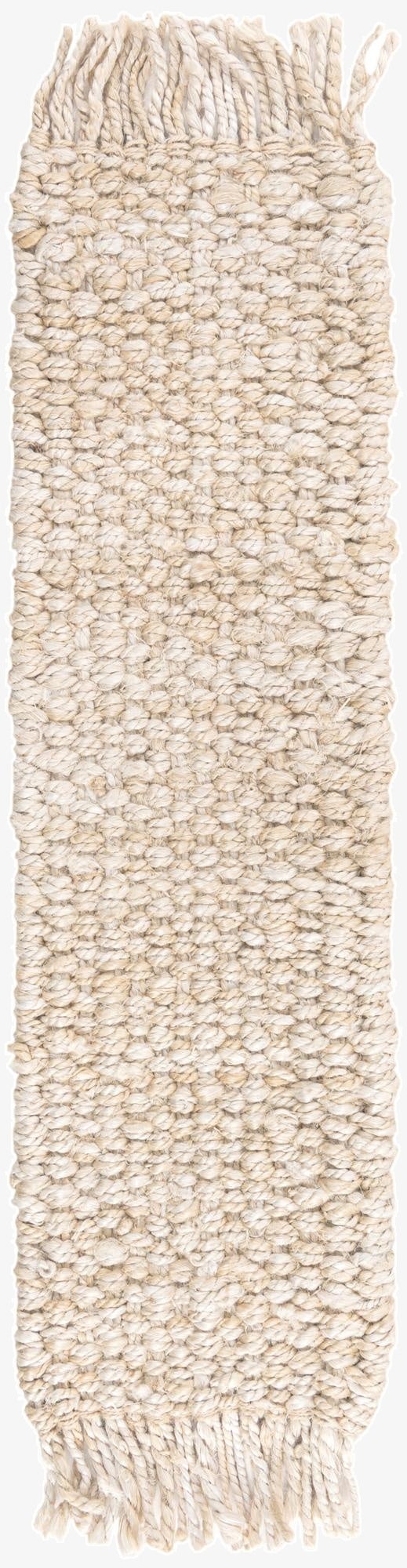  0' 9 x 2' 6  Hand Woven Chunky Jute Stair Rug