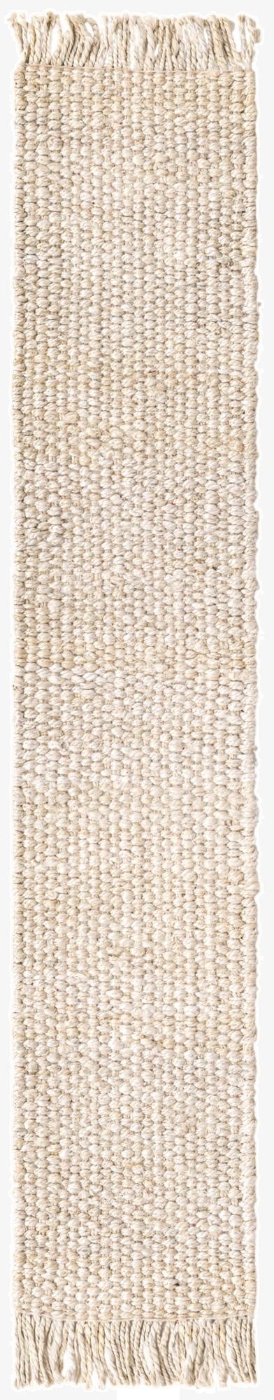  1' 2 x 6' 1  Hand Woven Chunky Jute Table Runner Rug