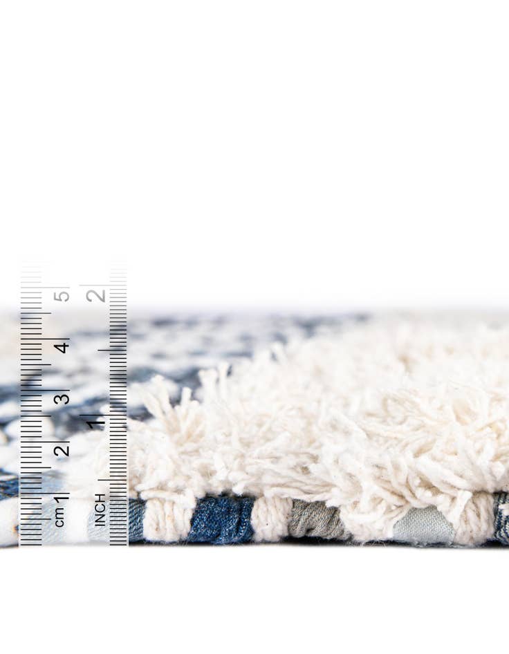 Detail image of  1' 2 x 4' 1  Hand Woven Cotton Chindi Table Runner Rug