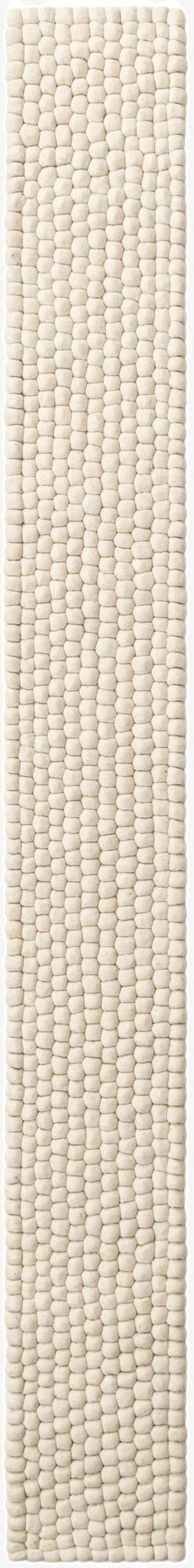  1' 2 x 10'  Hand Woven Felt Ball Wool Table Runner Rug