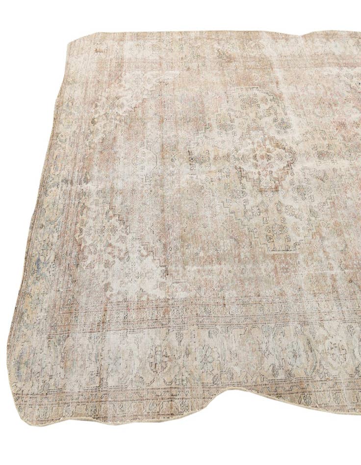 Detail image of  6' 2 x 9' 4  Hand Knotted Ultra Vintage Persian Wool Rug