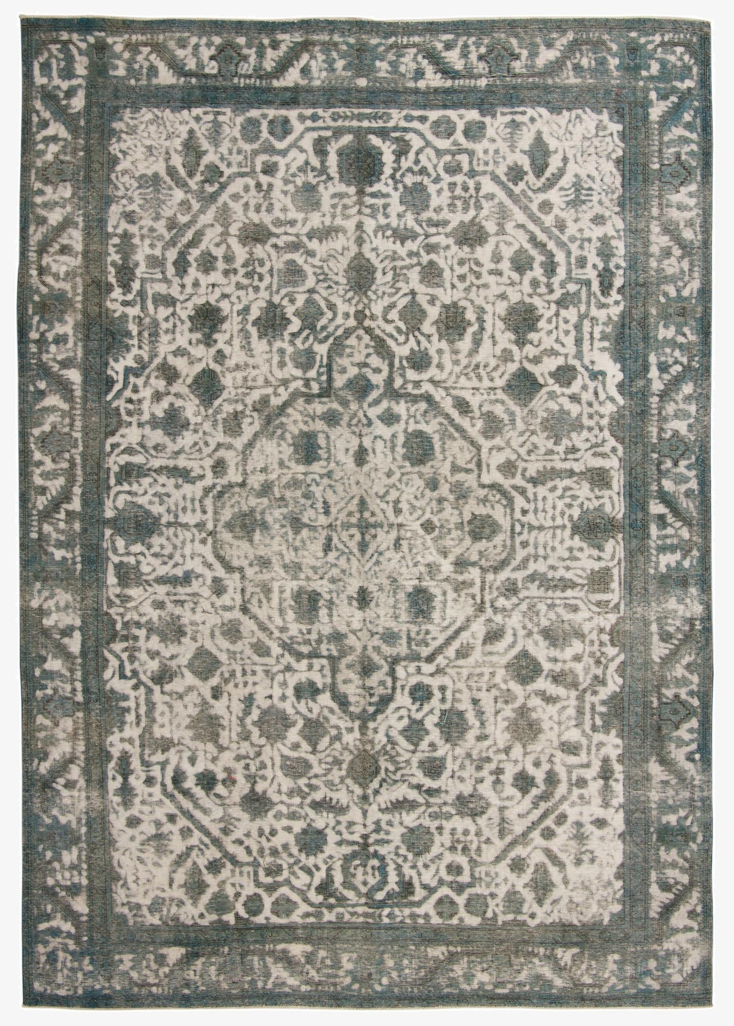  9' 2 x 12' 11  Hand Knotted Ultra Vintage Persian Wool Rug
