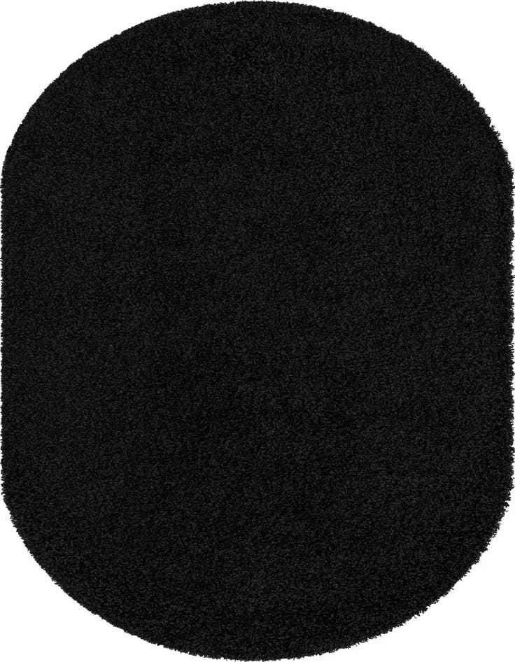 Detail image of  5' 3 x 8' Solid Shag Oval Rug