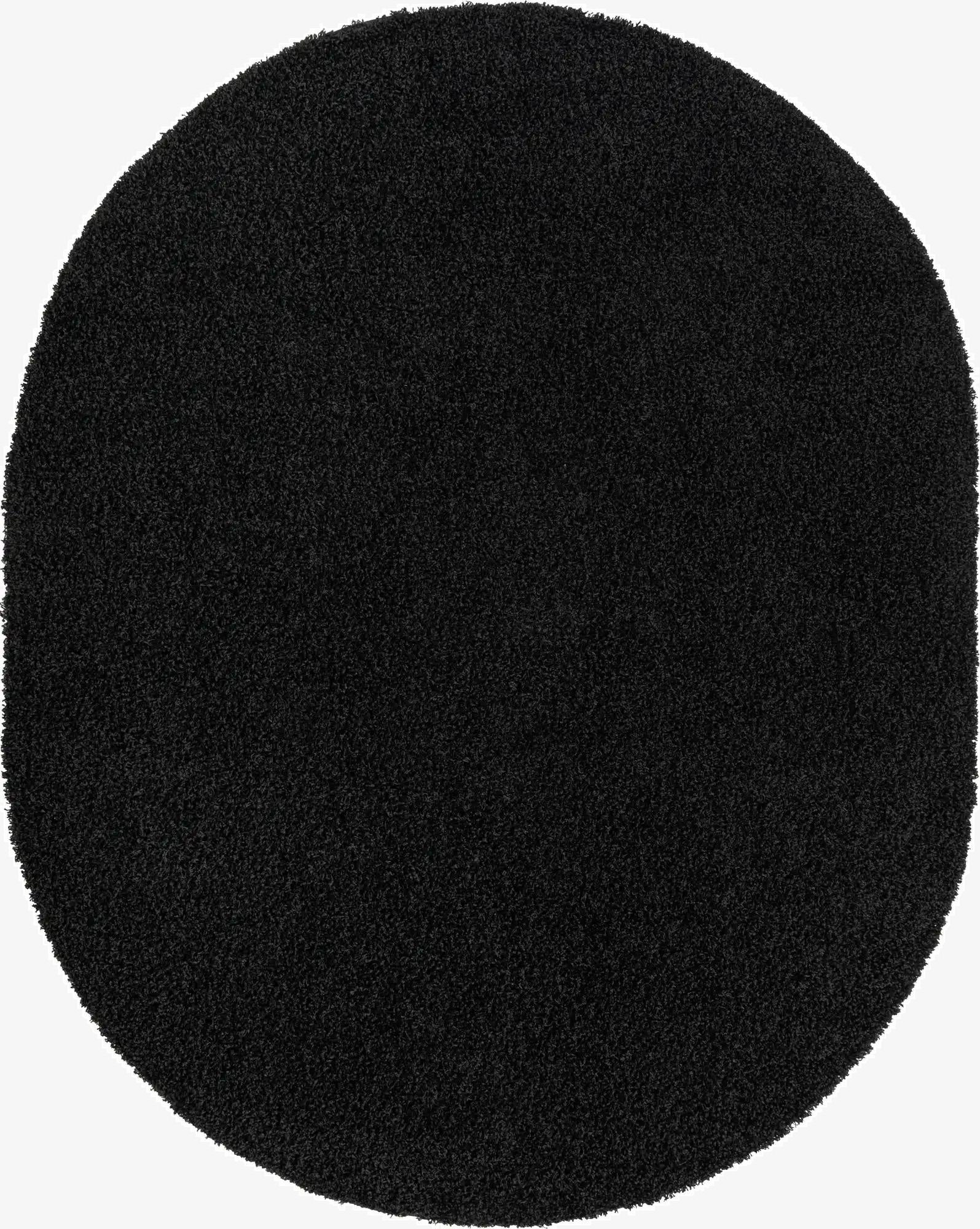  7' 10 x 10' Solid Shag Oval Rug