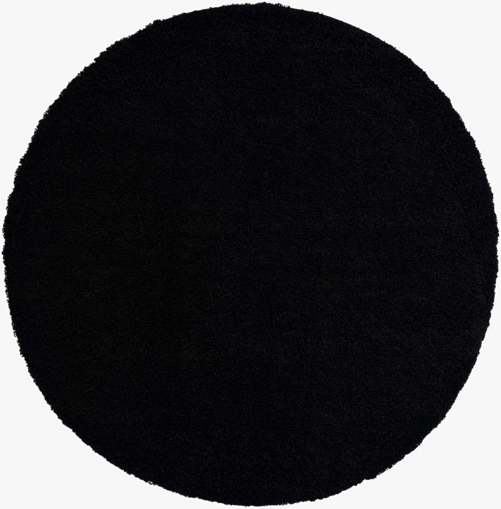  7' x 7' Solid Shag Round Rug
