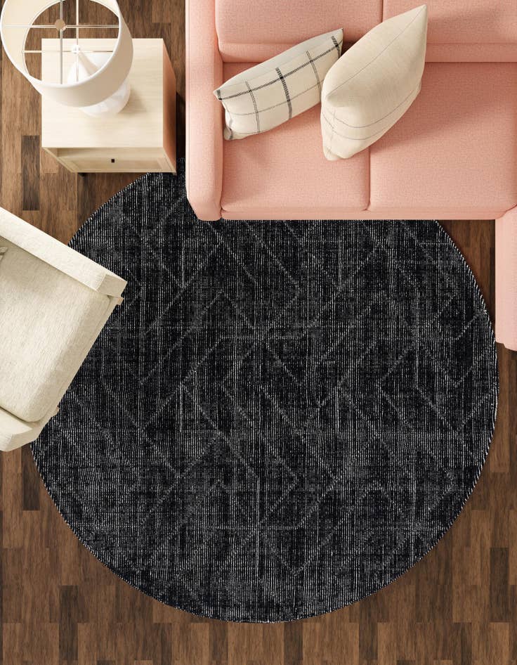 Detail image of  10' x 10' WoolCraft Geometric Round Rug