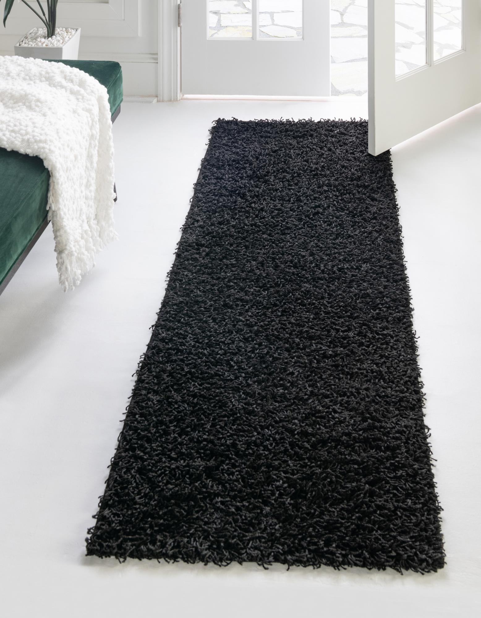  2' 6 x 16' 5 Comfort Solid Shag Runner Rug