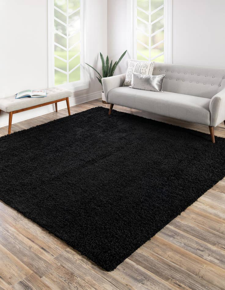 Detail image of  7' 10 x 7' 10 Solid Shag Square Rug