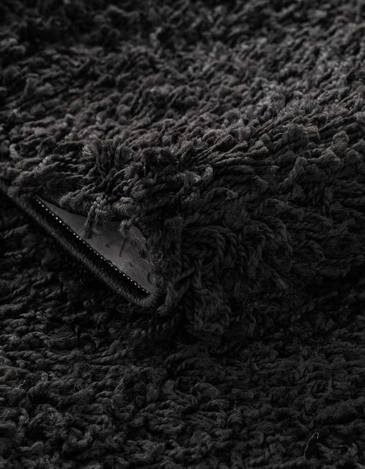 Jet Black 8' x 8' Solid Shag Square Rug | Rugs.com