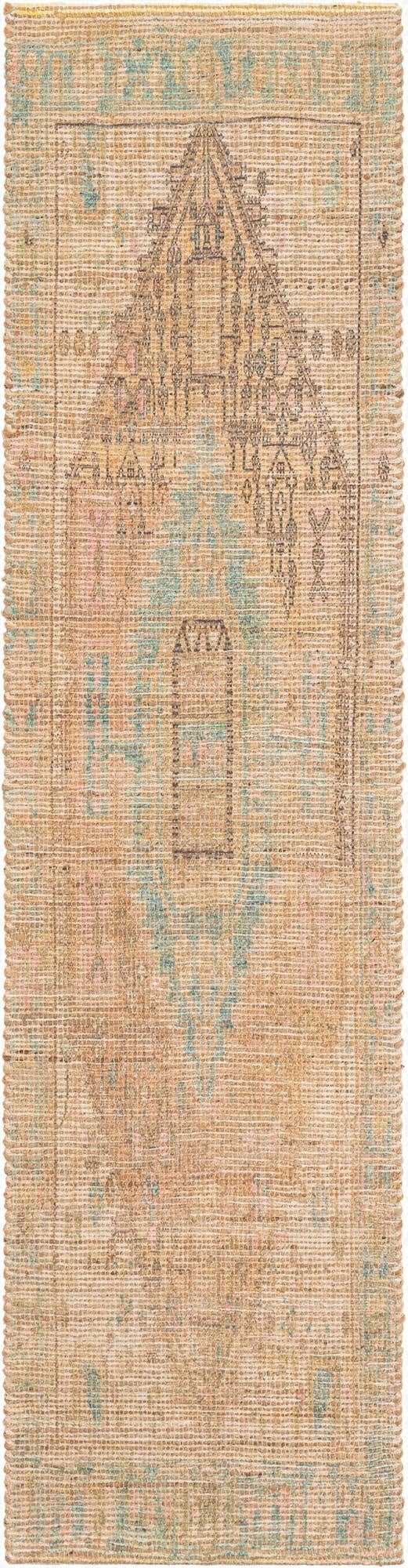  2' 2 x 8'  Hand Woven Chenille Jute Runner Rug