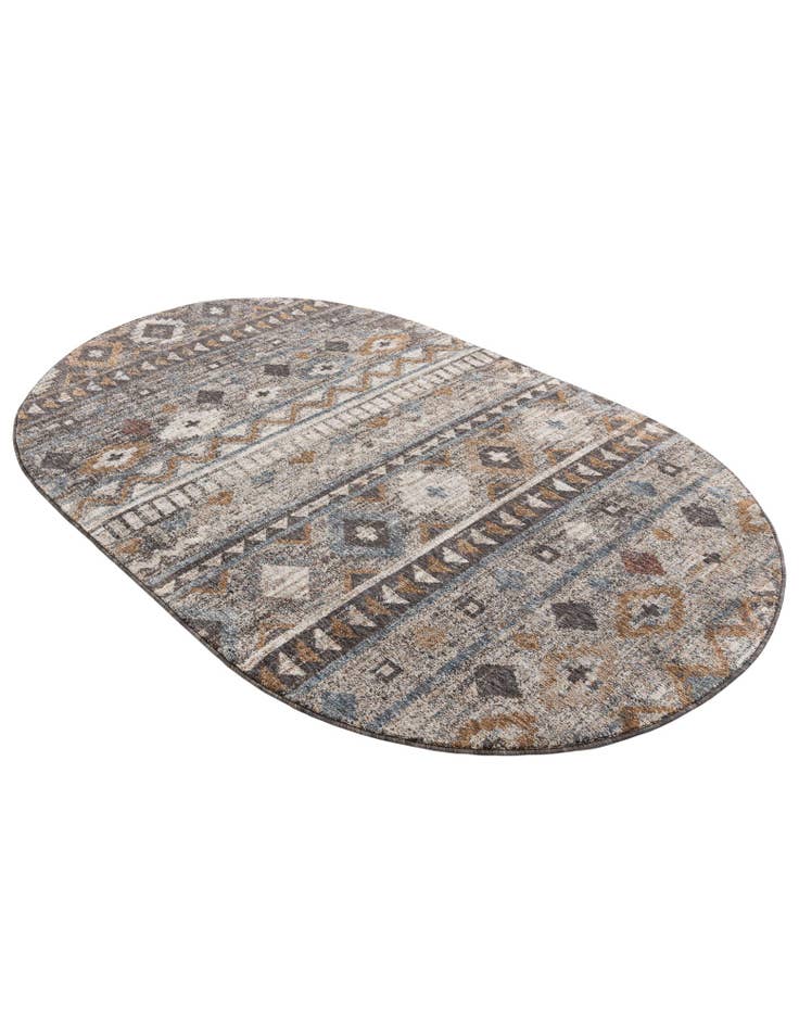 Detail image of  5' 3 x 8' Eco Southwestern Oval Rug