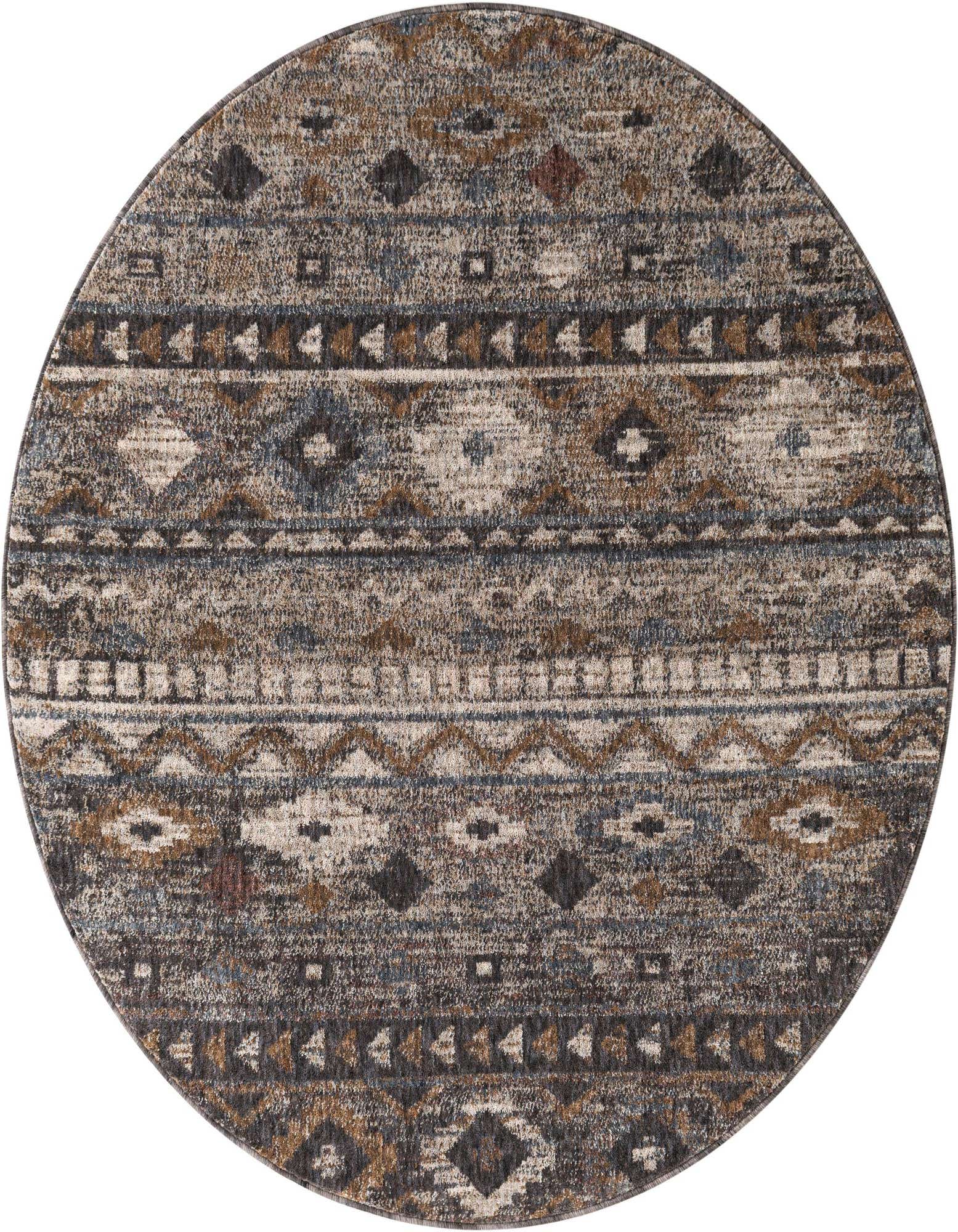 Primary image  5' 3 x 5' 3 Eco Southwestern Round Rug