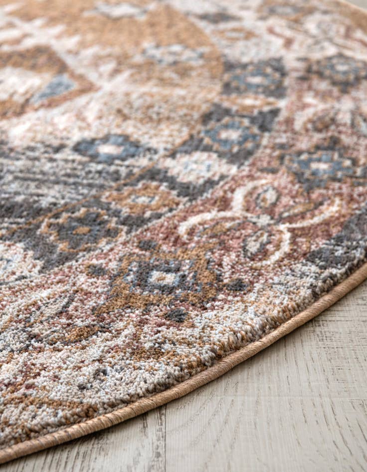 Detail image of  5' 3 x 5' 3 Eco Southwestern Round Rug