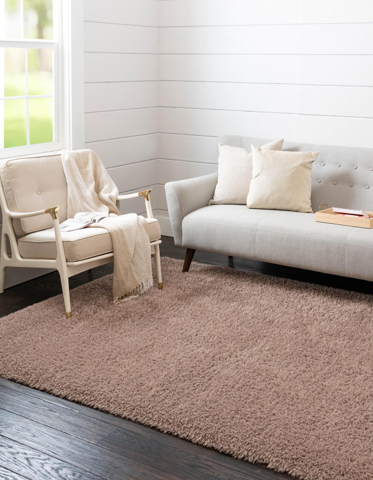 Khaki 2' x 3' Infinity Shag Rug | Rugs.com
