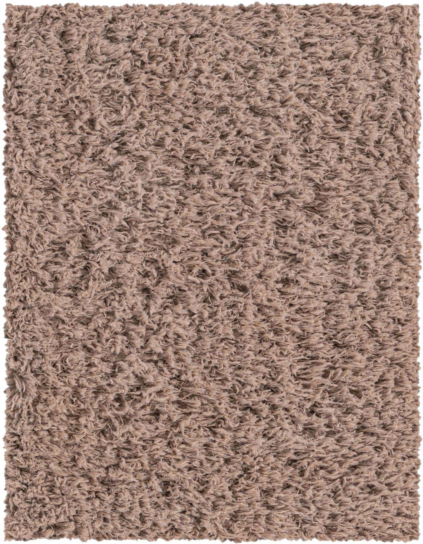 A rectangular 2x3 brown shag area rug with a thick, plush, textured pile, perfect for adding warmth to any indoor space.