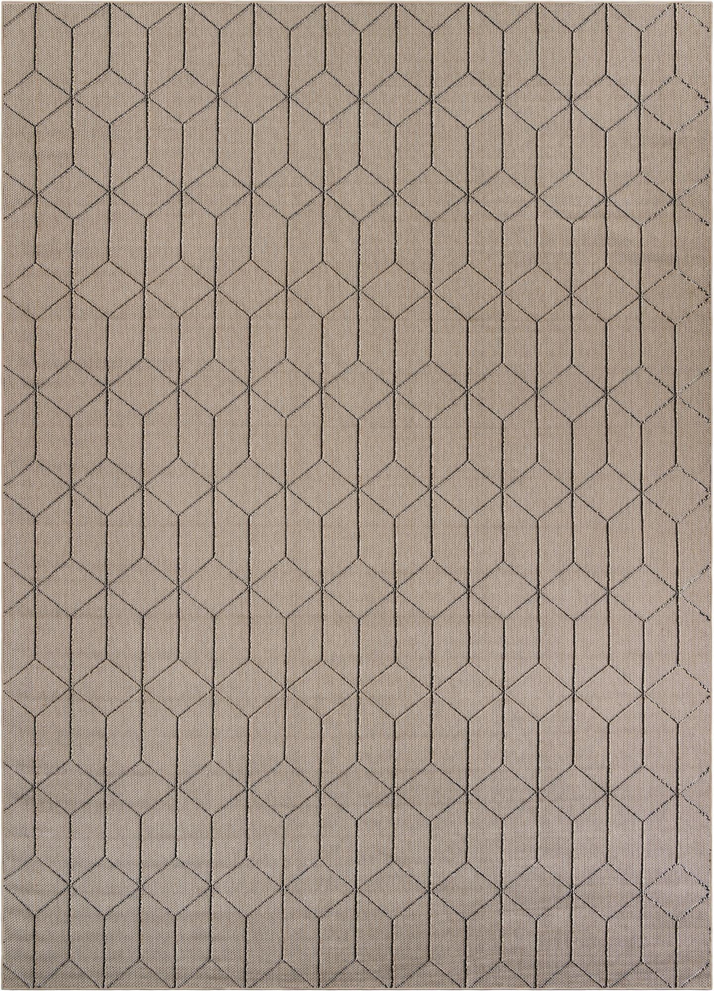  10' x 14' 1  Washable Lattice Indoor / Outdoor Rug