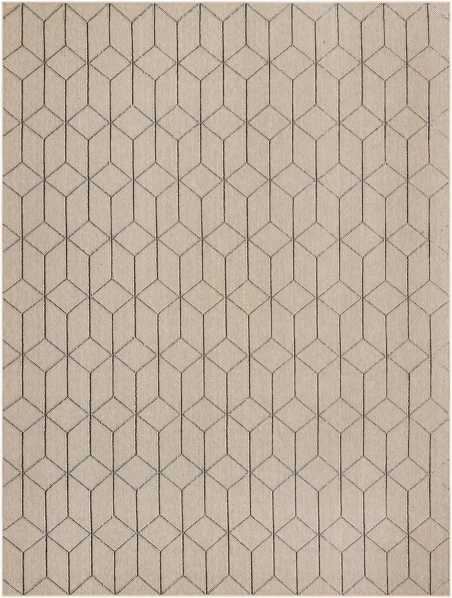  9' x 12'  Washable Lattice Indoor / Outdoor Rug
