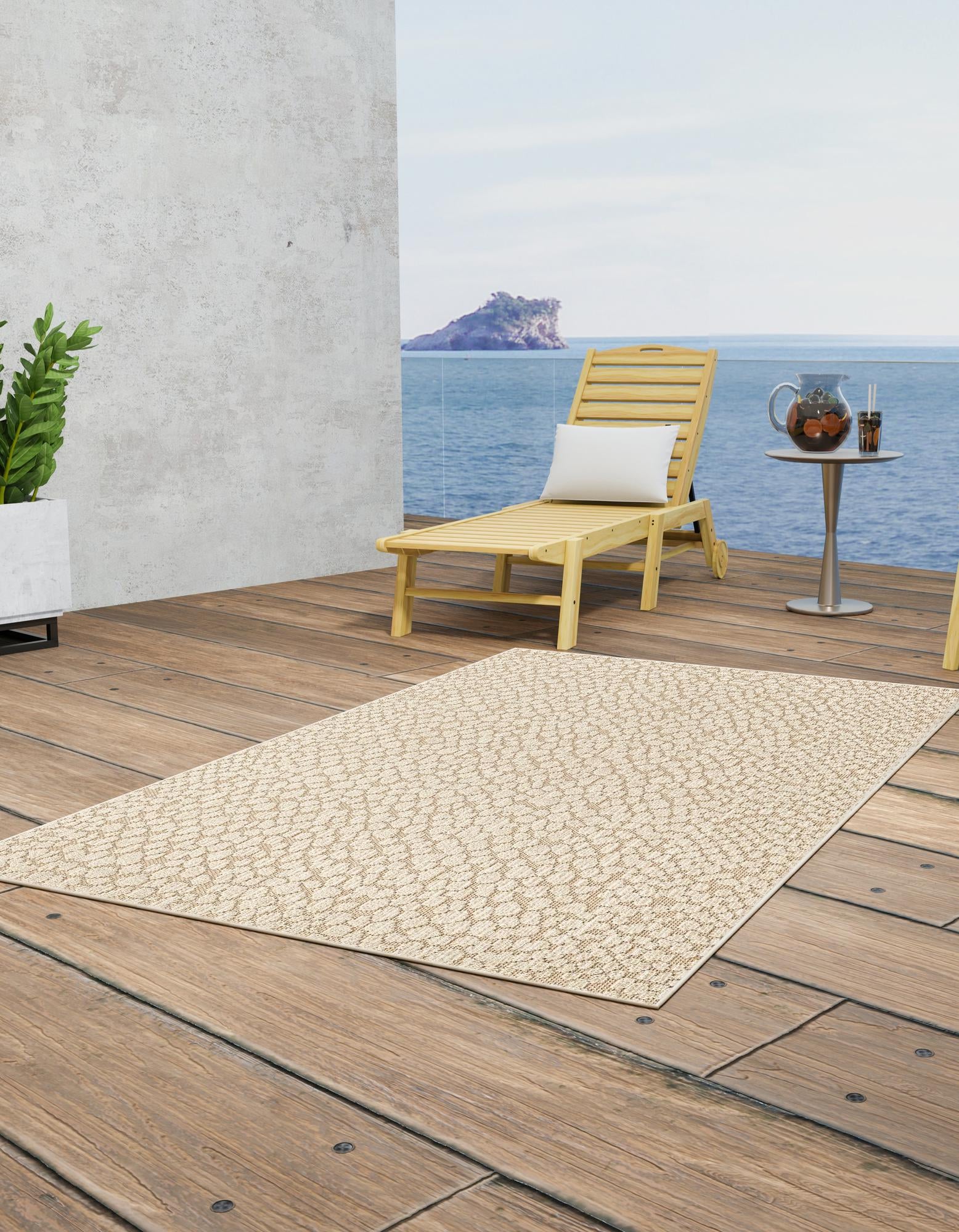 Khaki 2' x 3' 1 Safari Indoor / Outdoor Rug | Rugs.com
