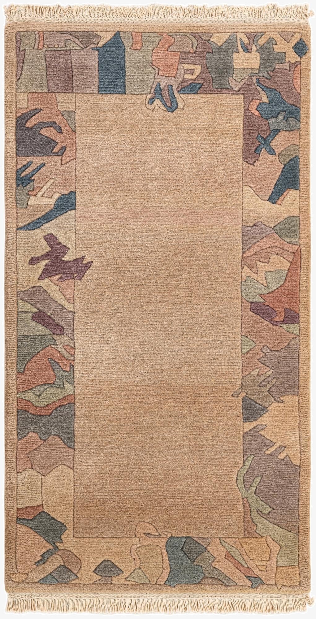  2' 6 x 4' 9  Hand Knotted Tibet Wool Rug