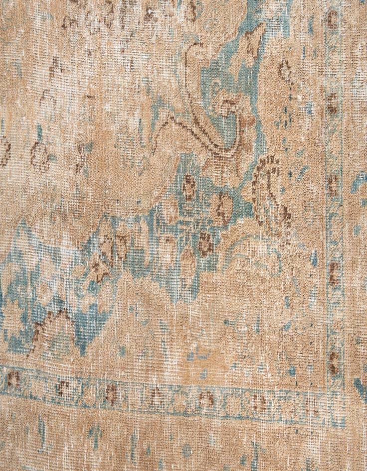 Detail image of  8' 1 x 11'  Hand Knotted Ultra Vintage Persian Wool Rug