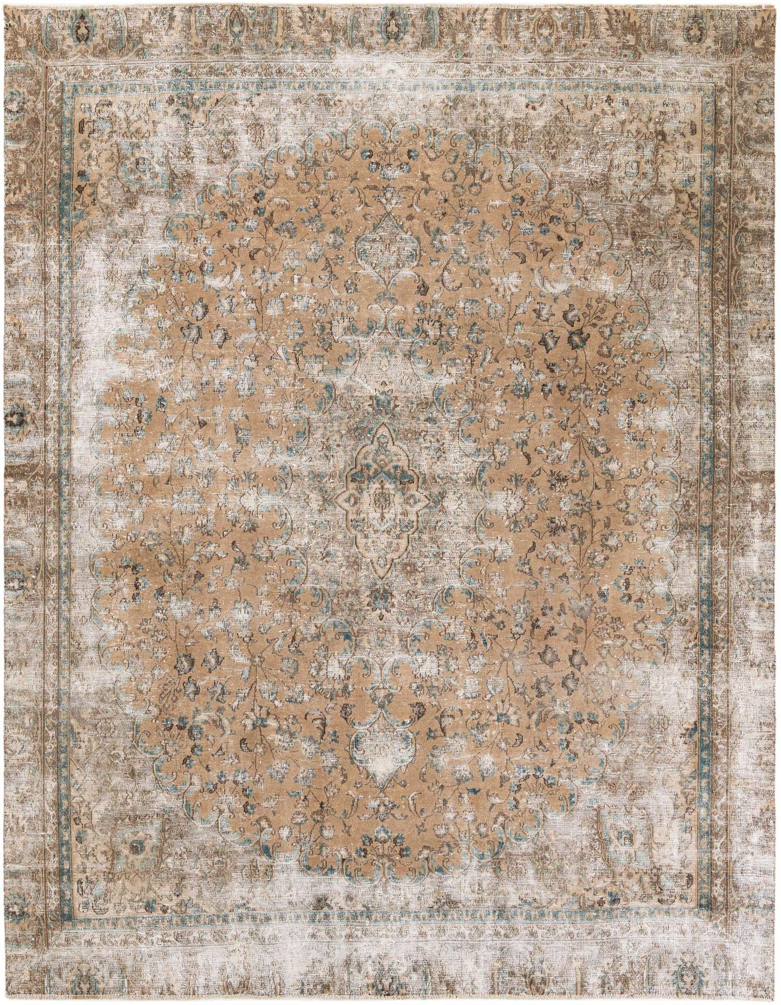 Primary image  8' 4 x 9' 8  Hand Knotted Ultra Vintage Persian Wool Rug