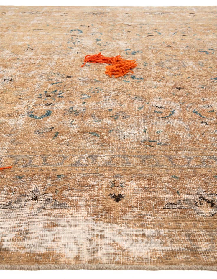 Detail image of  7' 8 x 11'  Hand Knotted Ultra Vintage Persian Wool Rug