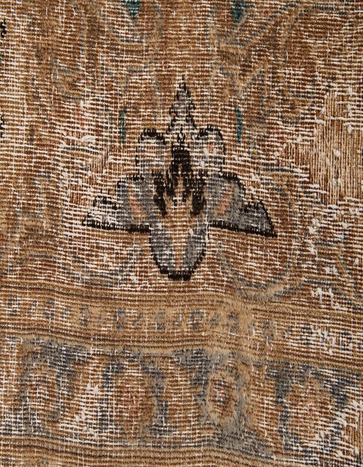 Detail image of  7' 8 x 11'  Hand Knotted Ultra Vintage Persian Wool Rug