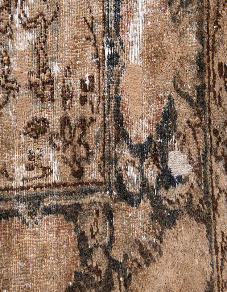 Detail image of  6' 8 x 9' 7  Hand Knotted Ultra Vintage Persian Wool Rug